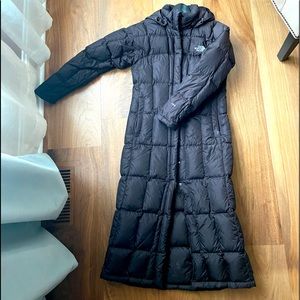 The North Face full length down parka